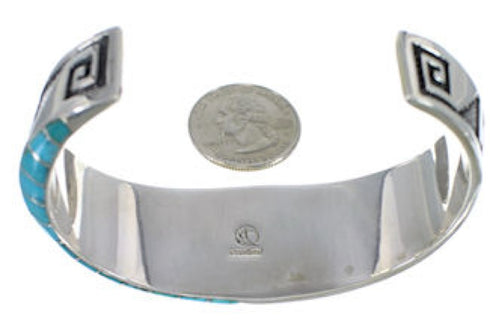 Southwest Silver Turquoise Inlay Jewelry Bracelet PX27926