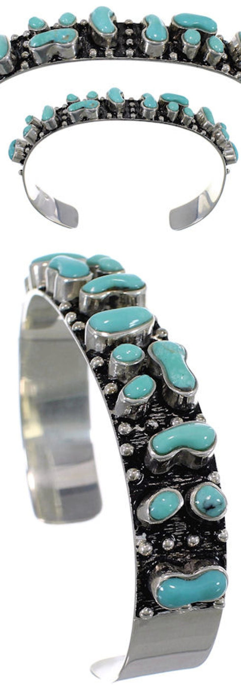 Turquoise Southwest Silver Cuff Bracelet Jewelry GS57705