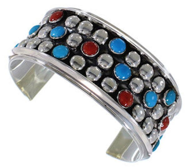 Sterling Silver Jewelry Coral Southwest Turquoise Bracelet FX27261