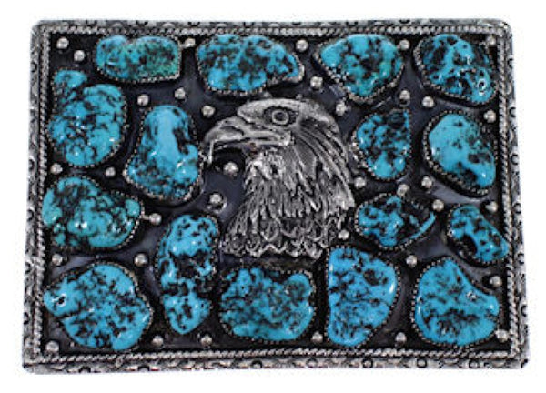 Eagle Turquoise Southwest Silver Belt Buckle GS57735