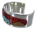 Multicolor Native American Design Silver Cuff Bracelet EX27853