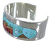 Silver Multicolor Native American Design Cuff Bracelet EX27876