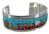 Multicolor Silver Native American Village Design Cuff Bracelet EX27887