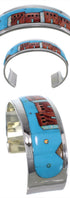 Native American Design Silver Multicolor Cuff Bracelet EX27889