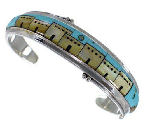 Multicolor Native American Village Or Pueblo Design Bracelet GS61854