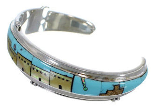 Multicolor Native American Village Or Pueblo Design Bracelet GS61854