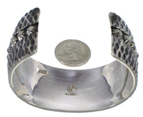 Southwestern Turquoise Inlay Silver Cuff Bracelet MX27103