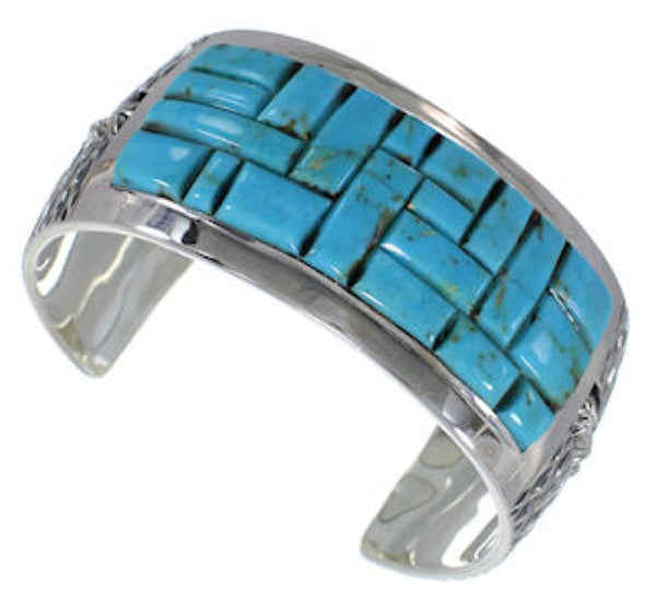 Southwest Jewelry Turquoise Sterling Silver Cuff Bracelet MX27109