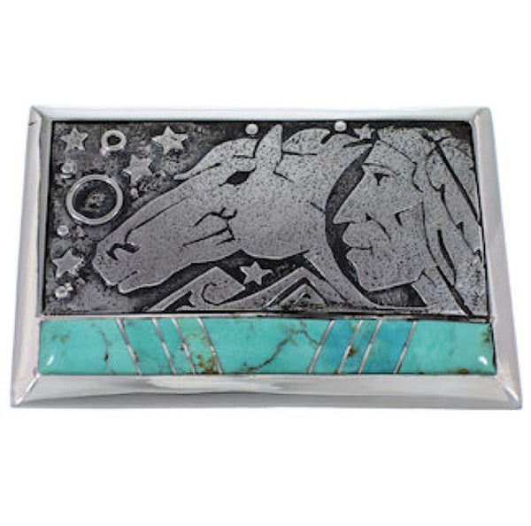 Southwest Silver Jewelry Turquoise Belt Buckle YS59880