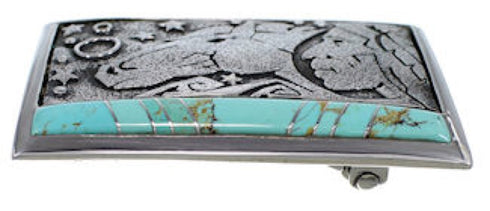 Southwest Sterling Silver Jewelry Turquoise Belt Buckle YS59882