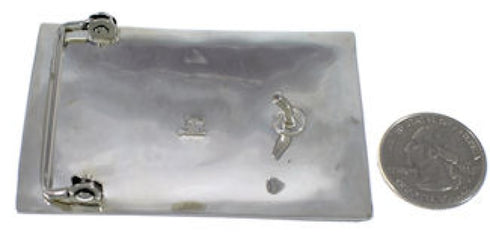 Southwest Chief Head Horse Silver Turquoise Belt Buckle AW75296
