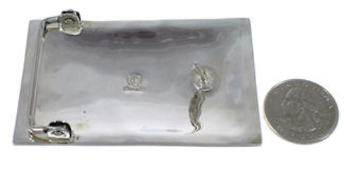 Chief Head Horse Southwest Turquoise Silver Belt Buckle AW75313