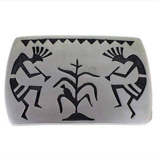 Hopi Indian George Phillips Silver Kokopelli Belt Buckle DS55308