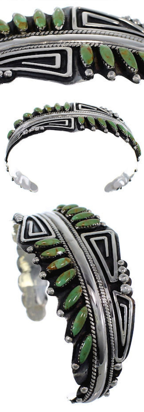 Turquoise Southwest Overlay Sterling Silver Cuff Bracelet EX27456