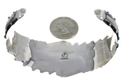 Turquoise Southwest Overlay Sterling Silver Cuff Bracelet EX27456