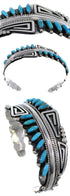 Sterling Silver Jewelry Turquoise Southwest Cuff Bracelet FX28169