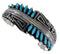 Silver Jewelry Turquoise Southwest Cuff Bracelet FX28096