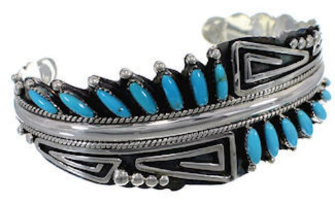 Silver Jewelry Turquoise Southwest Cuff Bracelet FX28096