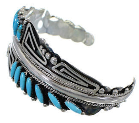 Silver Jewelry Turquoise Southwest Cuff Bracelet FX28096
