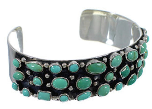 Authentic Sterling Silver Turquoise Jewelry Cuff Bracelet VX37725