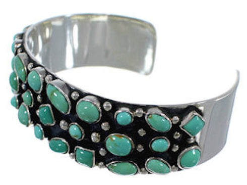 Authentic Sterling Silver Turquoise Jewelry Cuff Bracelet VX37725