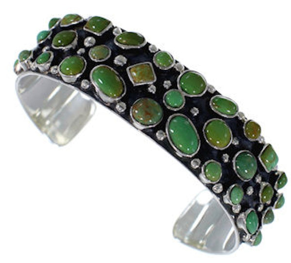 Turquoise Authentic Sterling Silver Cuff Bracelet Jewelry VX37754