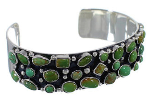 Turquoise Authentic Sterling Silver Cuff Bracelet Jewelry VX37754
