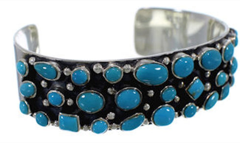 Sterling Silver Turquoise Cuff Bracelet Jewelry VX37756