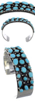 Turquoise Genuine Sterling Silver Southwest Bracelet VX37764
