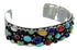 Southwest Sterling Silver Multicolor Cuff Jewelry Bracelet VX37768
