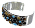 Multicolor Southwest Sterling Silver Cuff Bracelet VX37769