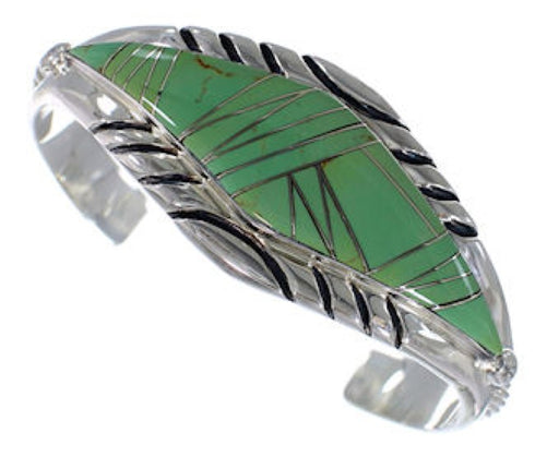 Authentic Sterling Silver Southwest Turquoise Cuff Bracelet VX37681