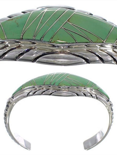 Authentic Sterling Silver Southwest Turquoise Cuff Bracelet VX37681