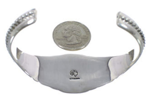 Turquoise Inlay Sterling Silver Cuff Jewelry Bracelet VX37688