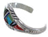 Multicolor Authentic Sterling Silver Cuff Jewelry Bracelet VX37712