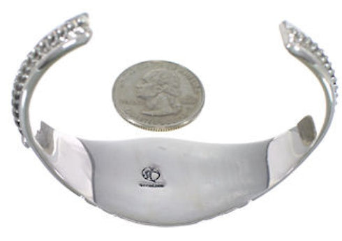 Multicolor Authentic Sterling Silver Cuff Jewelry Bracelet VX37712