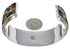 Genuine Sterling Silver Multicolor Cuff Jewelry Bracelet VX37719