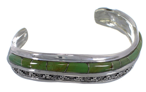 Southwest Sterling Silver And Turquoise Cuff Bracelet TX39378