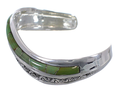Southwest Sterling Silver And Turquoise Cuff Bracelet TX39378