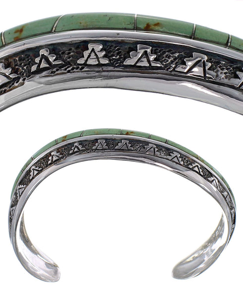 Southwest Silver And Turquoise Cuff Bracelet TX39381