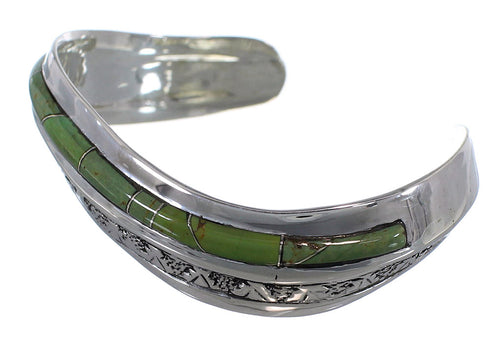 Southwestern Silver And Turquoise Cuff Bracelet TX39386