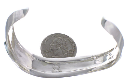 Southwest Sterling Silver Multicolor Inlay Cuff Bracelet TX39429