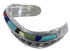 Southwest Sterling Silver Multicolor Cuff Bracelet TX39434