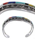 Southwest Sterling Silver Multicolor Cuff Bracelet TX39434