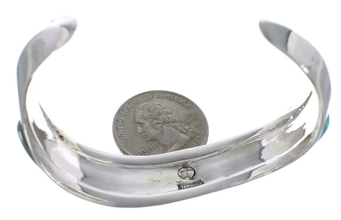 Southwest Sterling Silver Multicolor Cuff Bracelet TX39434