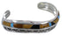 Sterling Silver Multicolor Inlay Southwestern Cuff Bracelet TX39439