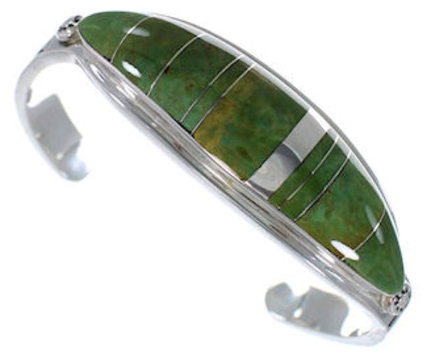 Authentic Sterling Silver Turquoise Water Wave Bracelet VX37546