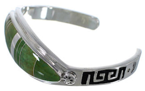 Authentic Sterling Silver Turquoise Water Wave Bracelet VX37546