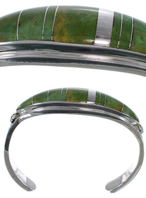 Authentic Sterling Silver Turquoise Water Wave Bracelet VX37546