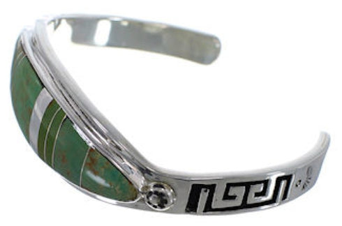 Turquoise Water Wave Genuine Sterling Silver Bracelet VX37550